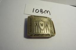 Very Fine 1930's Belt Buckle, Gold Plated  (base metal unknown), highly detailed, Estate Find.