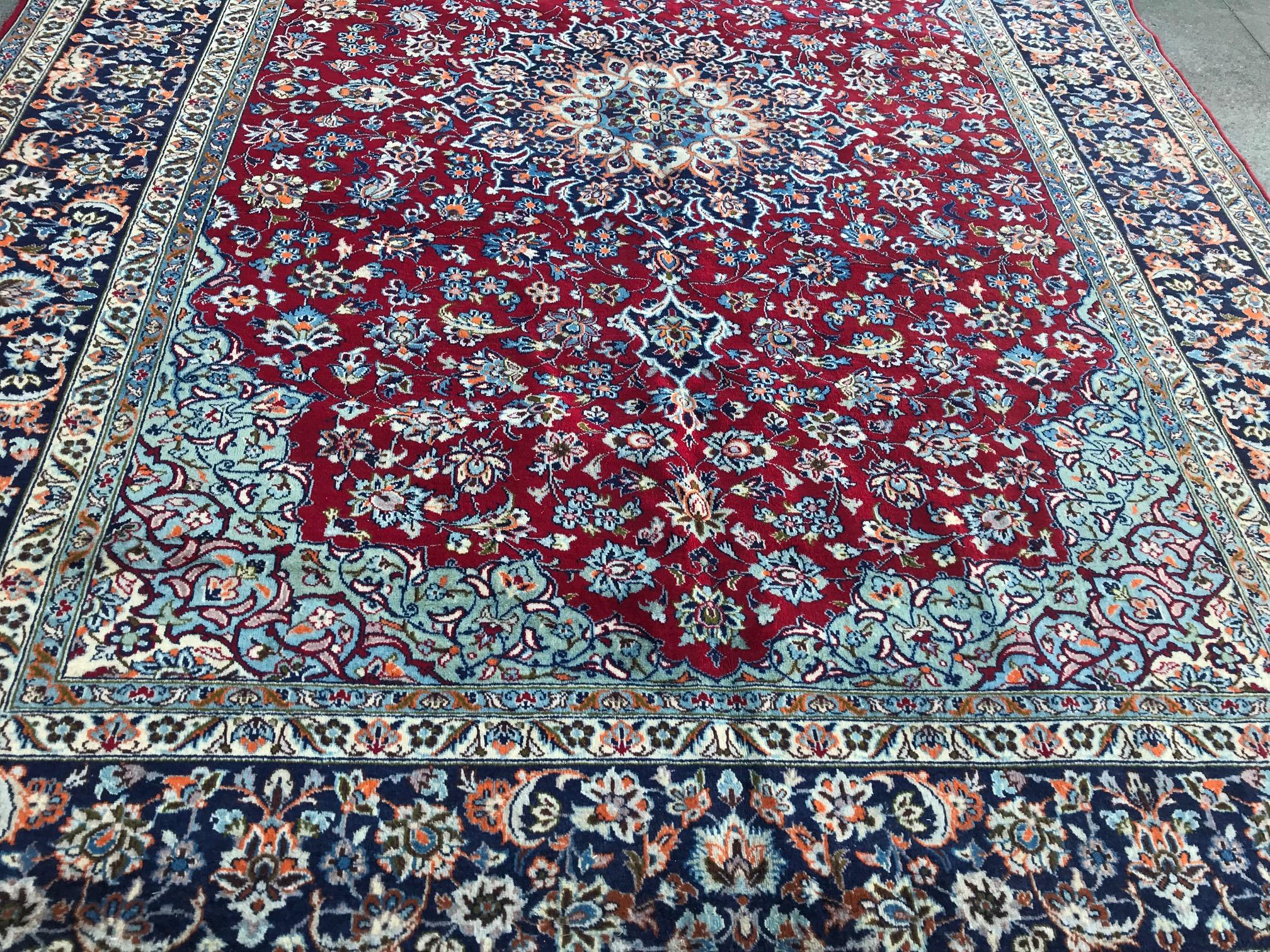 10'x13' Hand Knotted Persian ESFAHAN Rug, Hand Tied Carpet, Retail $10,000+, Shipping $100