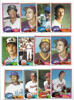 Lot of (20) Vintage 1981 Topps Baseball Cards