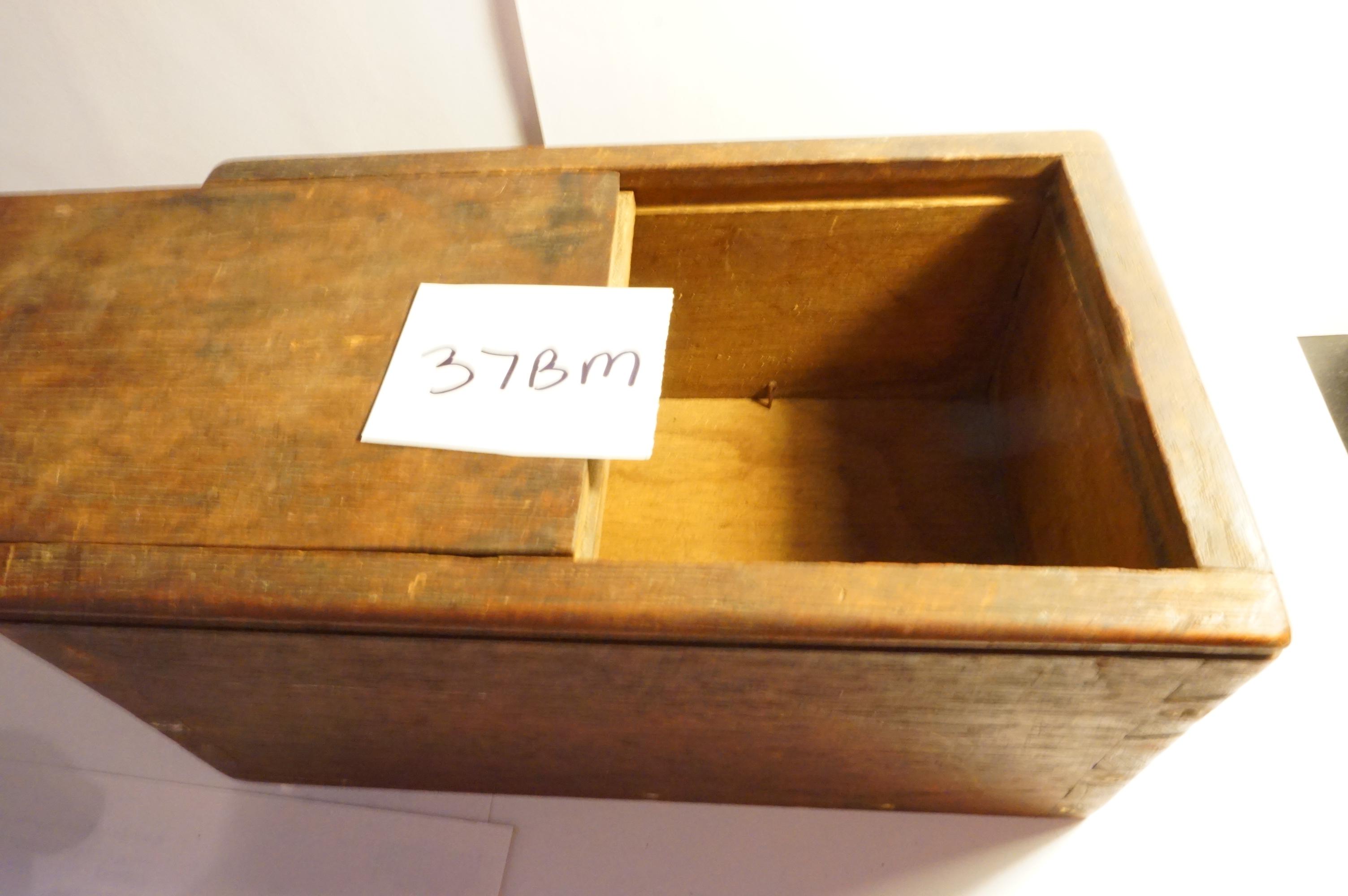 Very Old Mahogany Box with Sliding Top, Dove Tail Construction, Very Nice Estate Find, 19th Century