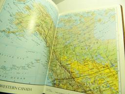 5.375" x 7.5" Ralph Lauren Polo Leather Bound World Atlas, Printed in Sweden, Gold Leaf Pages