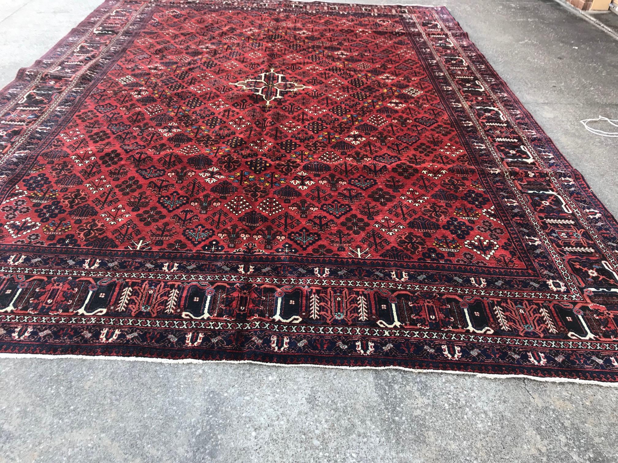 10'9"x14'4" Persian Fine Old Joshaghan Rug, Hand Tied Carpet, Retail $16,000+, Shipping $125