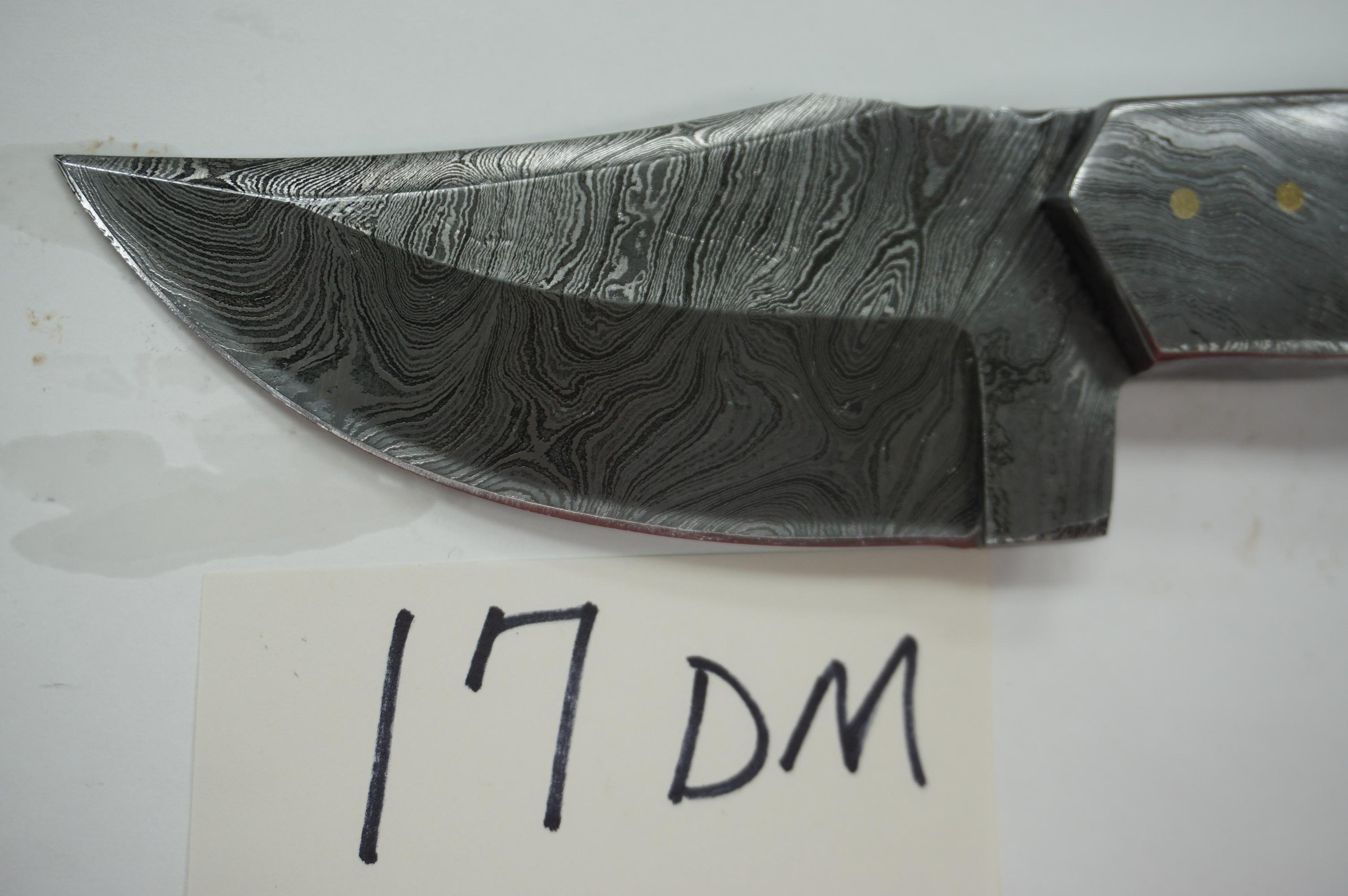 Handmade Damascus Blade Knife with Ram Horn Handle.