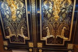 Matched PAIR of French Napoleon III ca 1860-1870 Ebonized Wood and Ormolu Mounted Gilt Cabinets!!