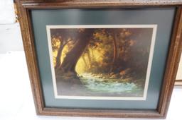 THREE (3) X The Money: Small Dalhart Windberg Framed Prints, We Will Ship. Estate Find!