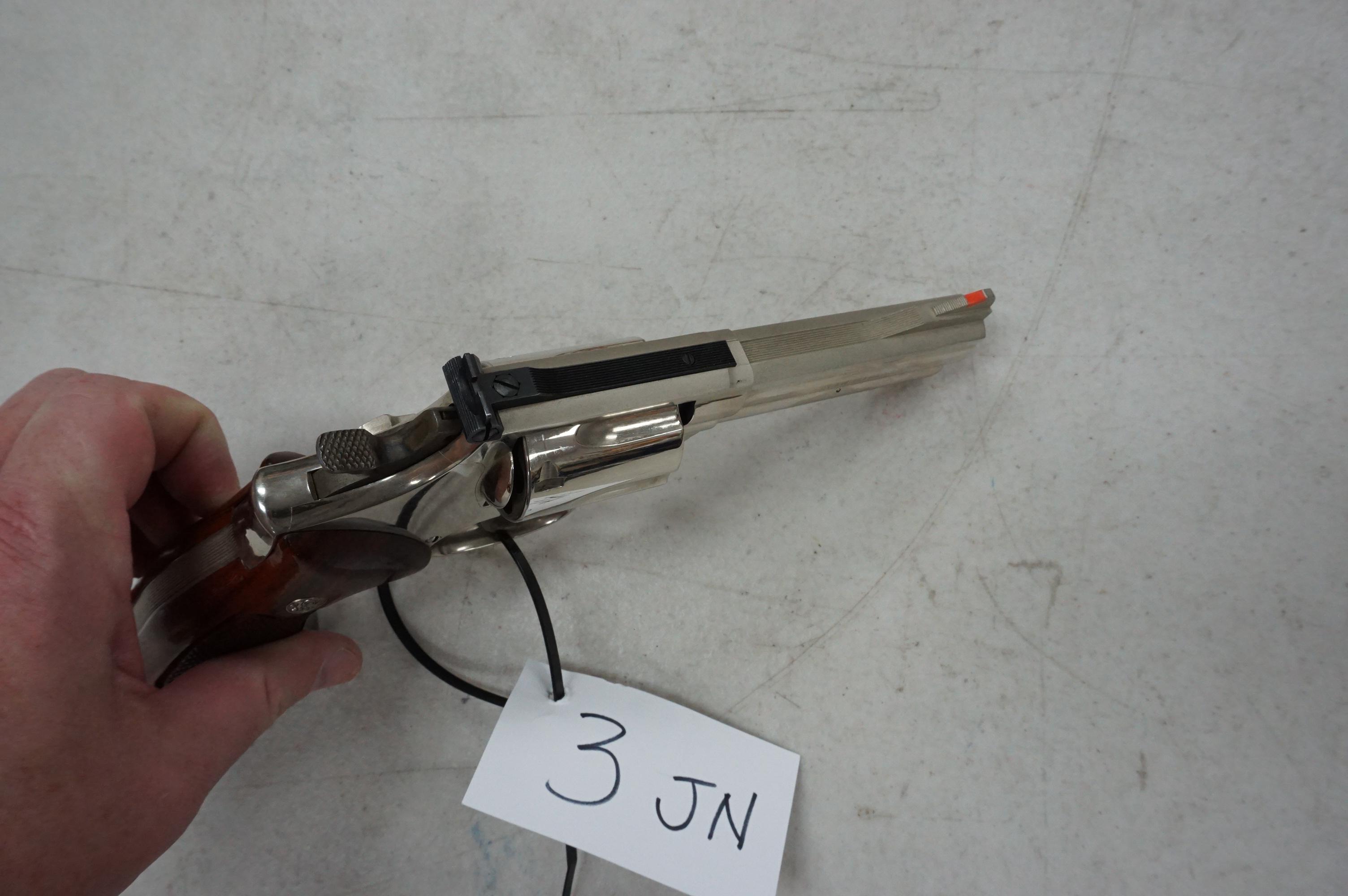 John Mark Necker Estate: Smith & Wesson 586 Revolver, .357 Magnum, Serial # AUK4861 Stainless