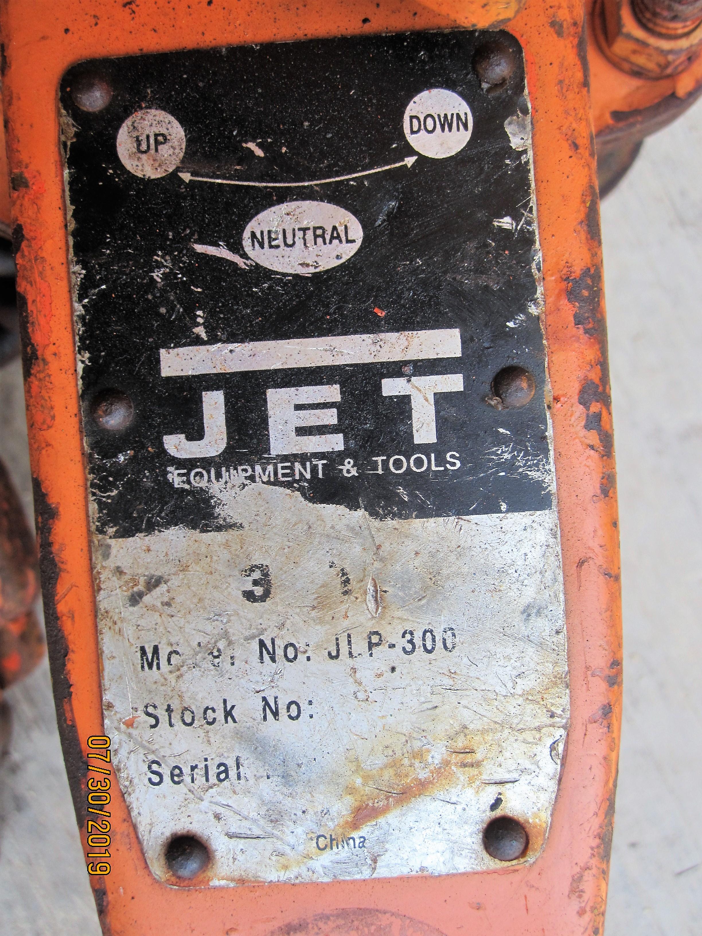 Jet 3 Ton Lever Hoist, Reserve is Off! This Item Will Sell!