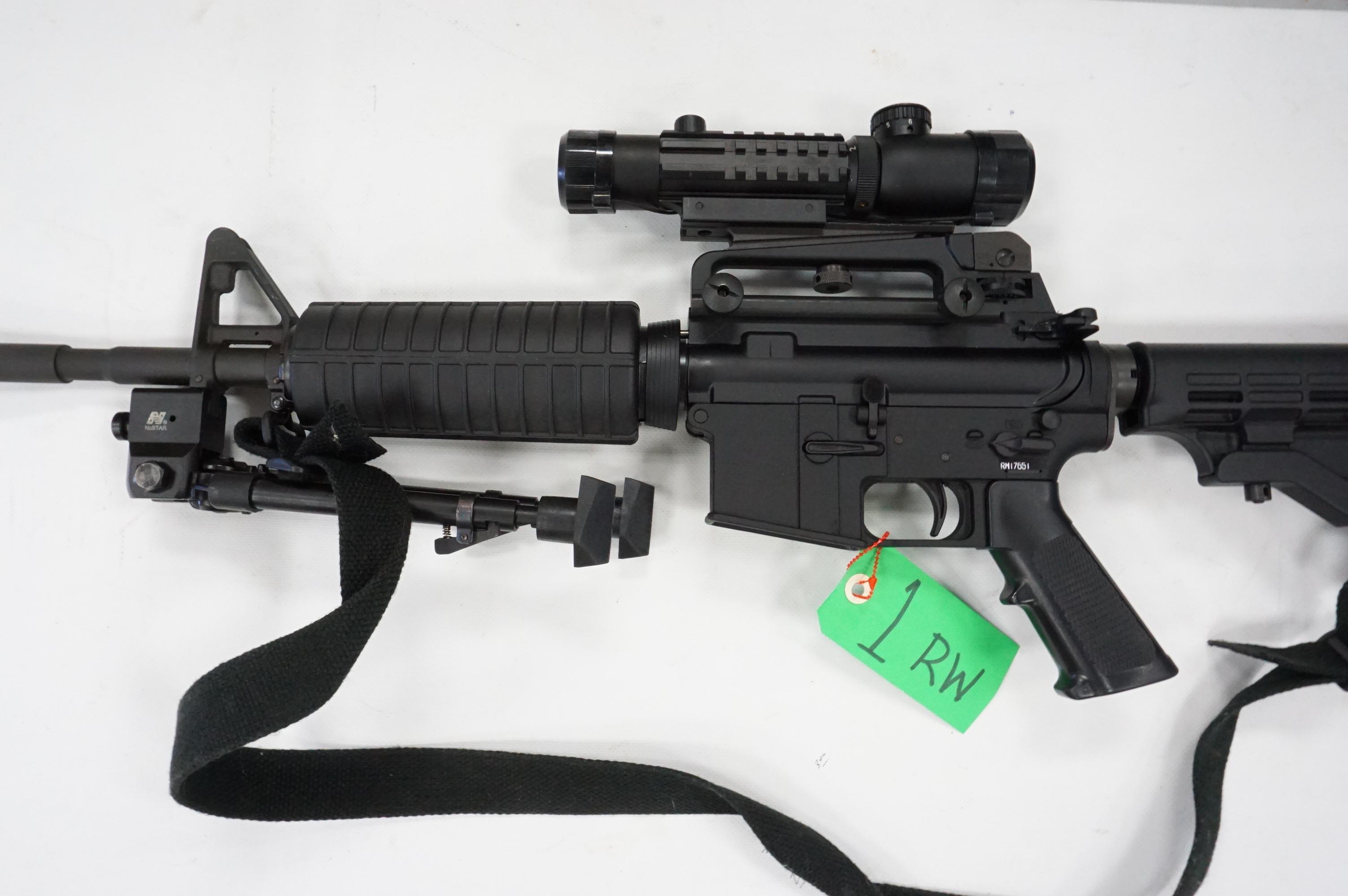 League City, Texas Estate: USED Plum Crazy, AR-15, 5.56NATO, Bi-Pod, Adj. Stock, REX 2-6x28E optic