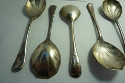 Five (5) X The Money: Vintage Viners Sheffield Super A 5.25" Spoons, metal content unknown