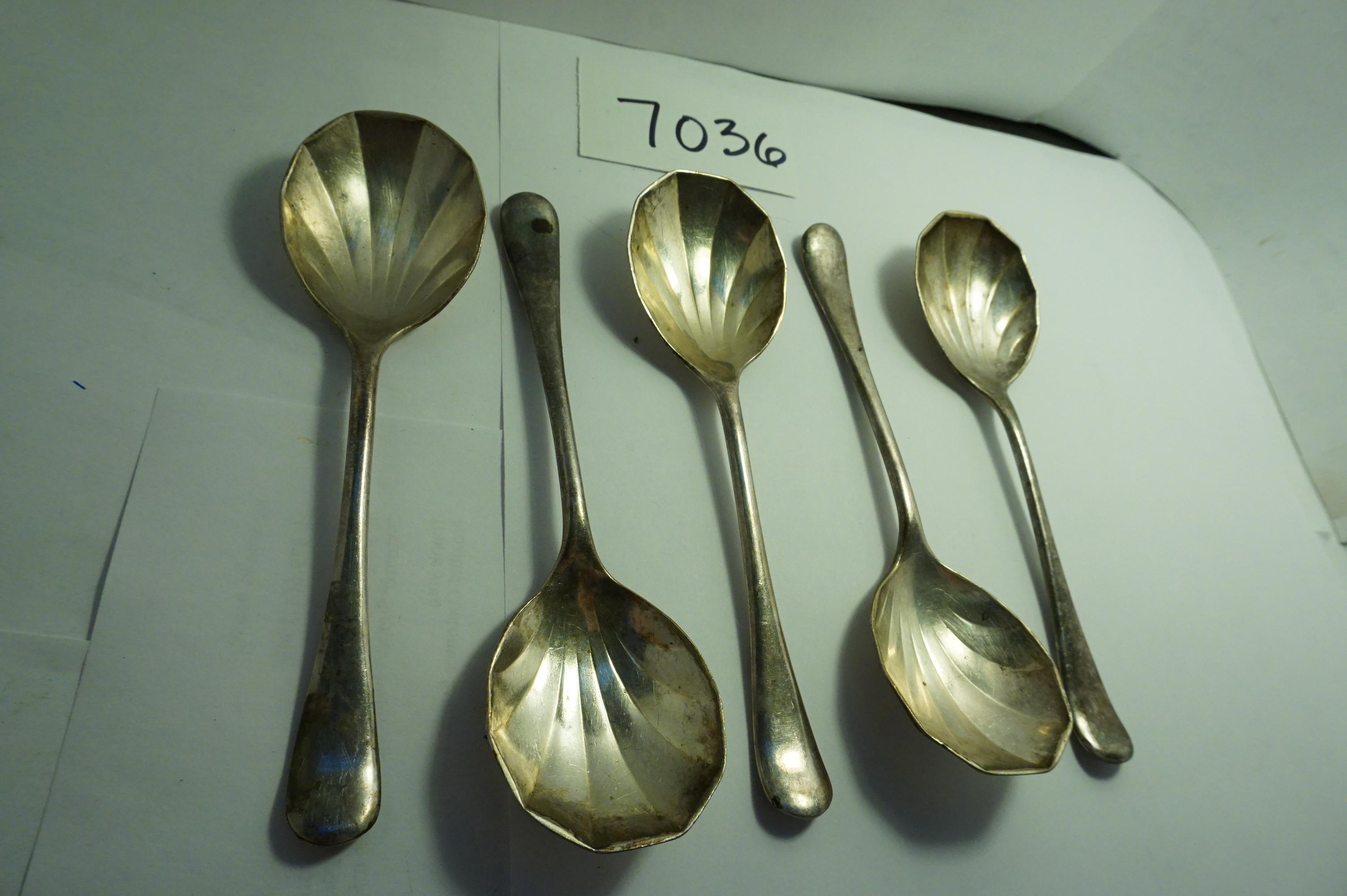 Five (5) X The Money: Vintage Viners Sheffield Super A 5.25" Spoons, metal content unknown