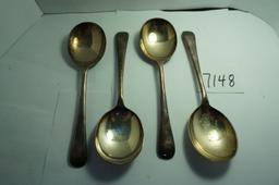 Four (4) X the MONEY: 6.5" Vintage Spoons, Estate Find, Need Cleaning, Metal Content Unknown.