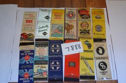 Twelve (12) X The Money: 1930's Matchbook Covers All Train Related, Estate Find