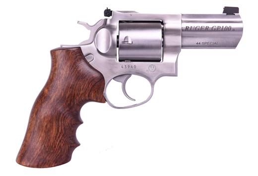 Ruger GP100 .44 SPECIAL Revolver, Stainless Steel, Wood Grip