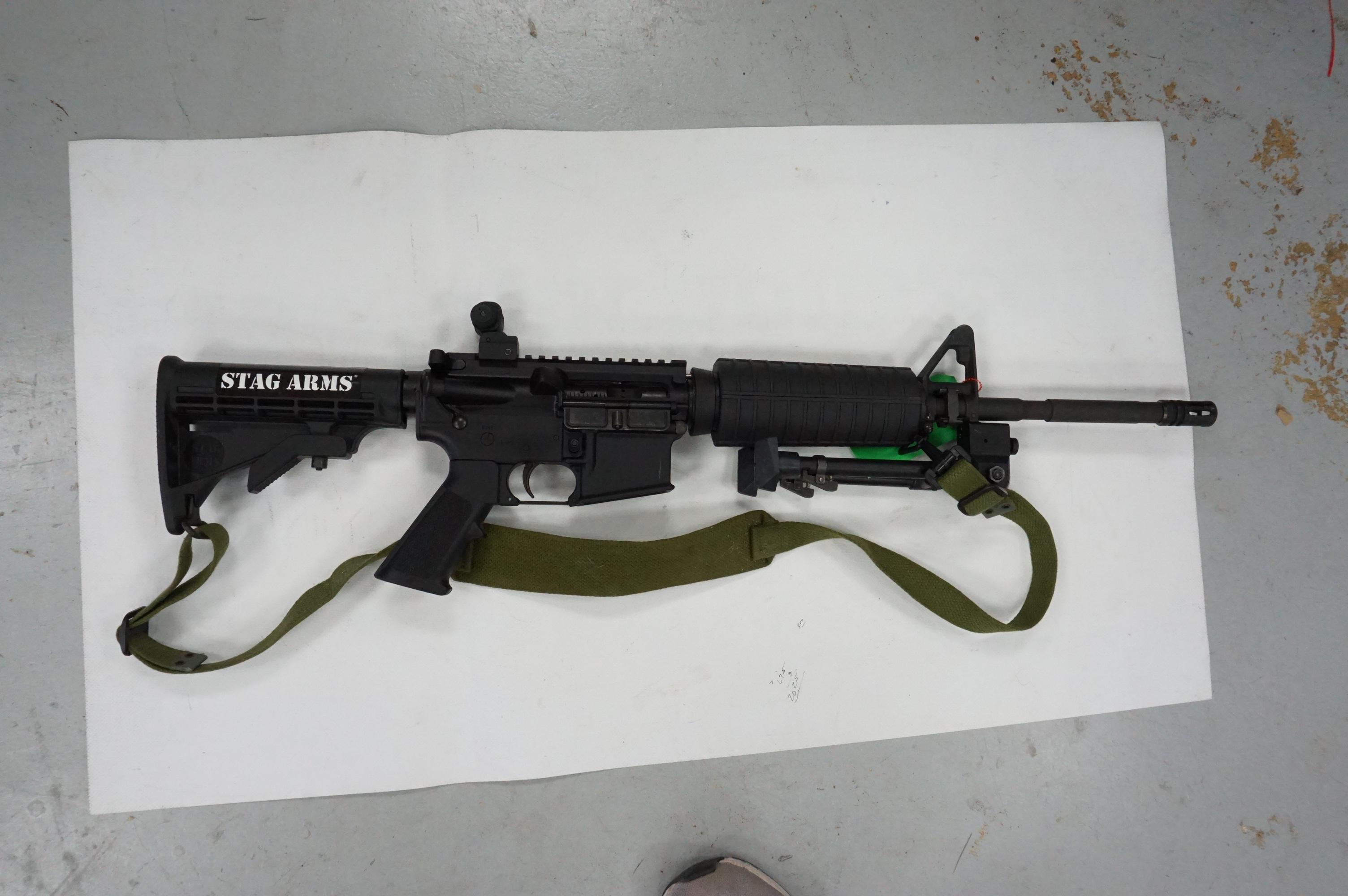 League City, Texas Estate: USED STAG ARMS AR-15, 5.56NATO, Adj. Stock, Bi-Pod, Serial # 172665