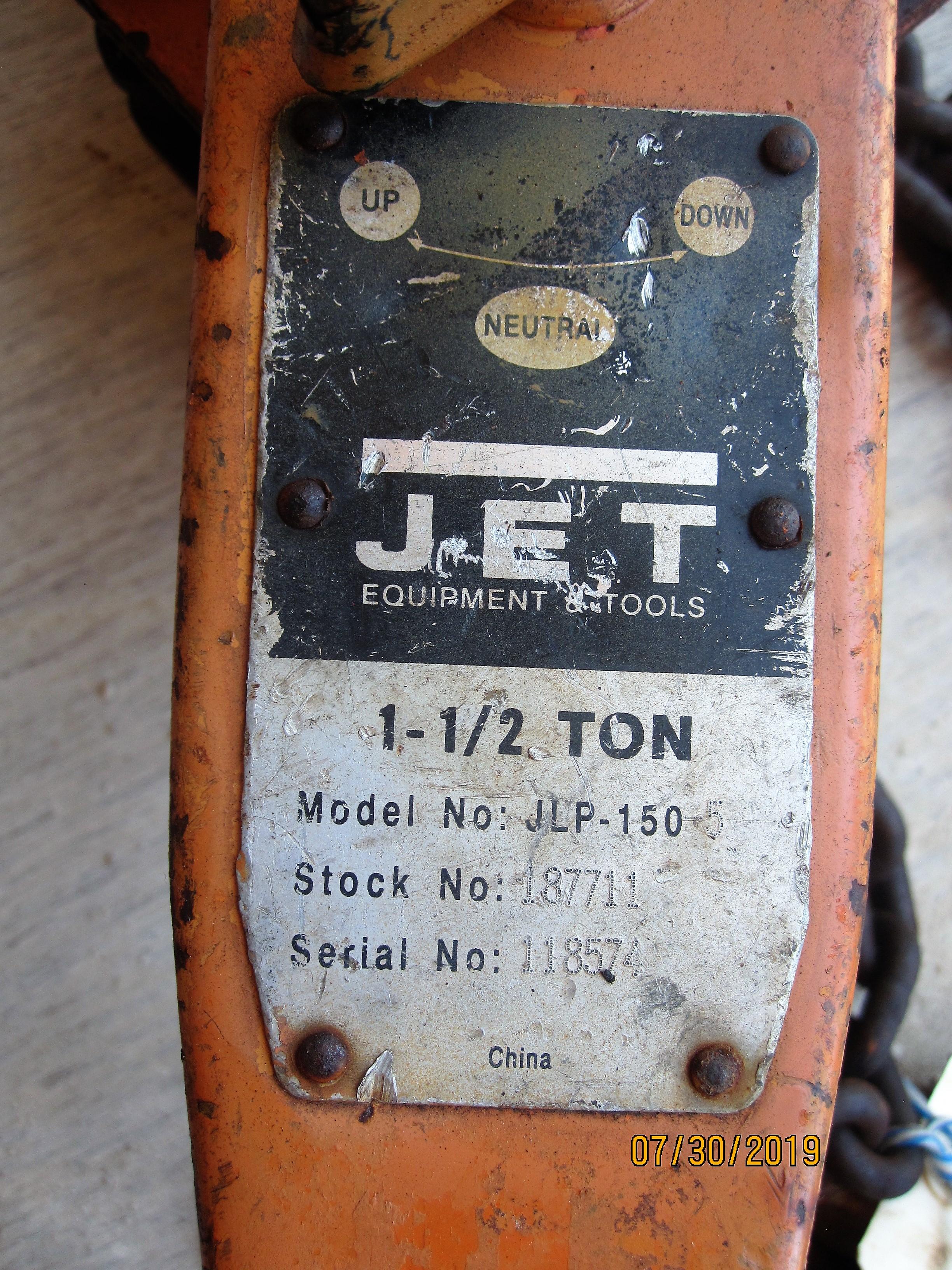 Jet 1.5 Ton Lever Hoist