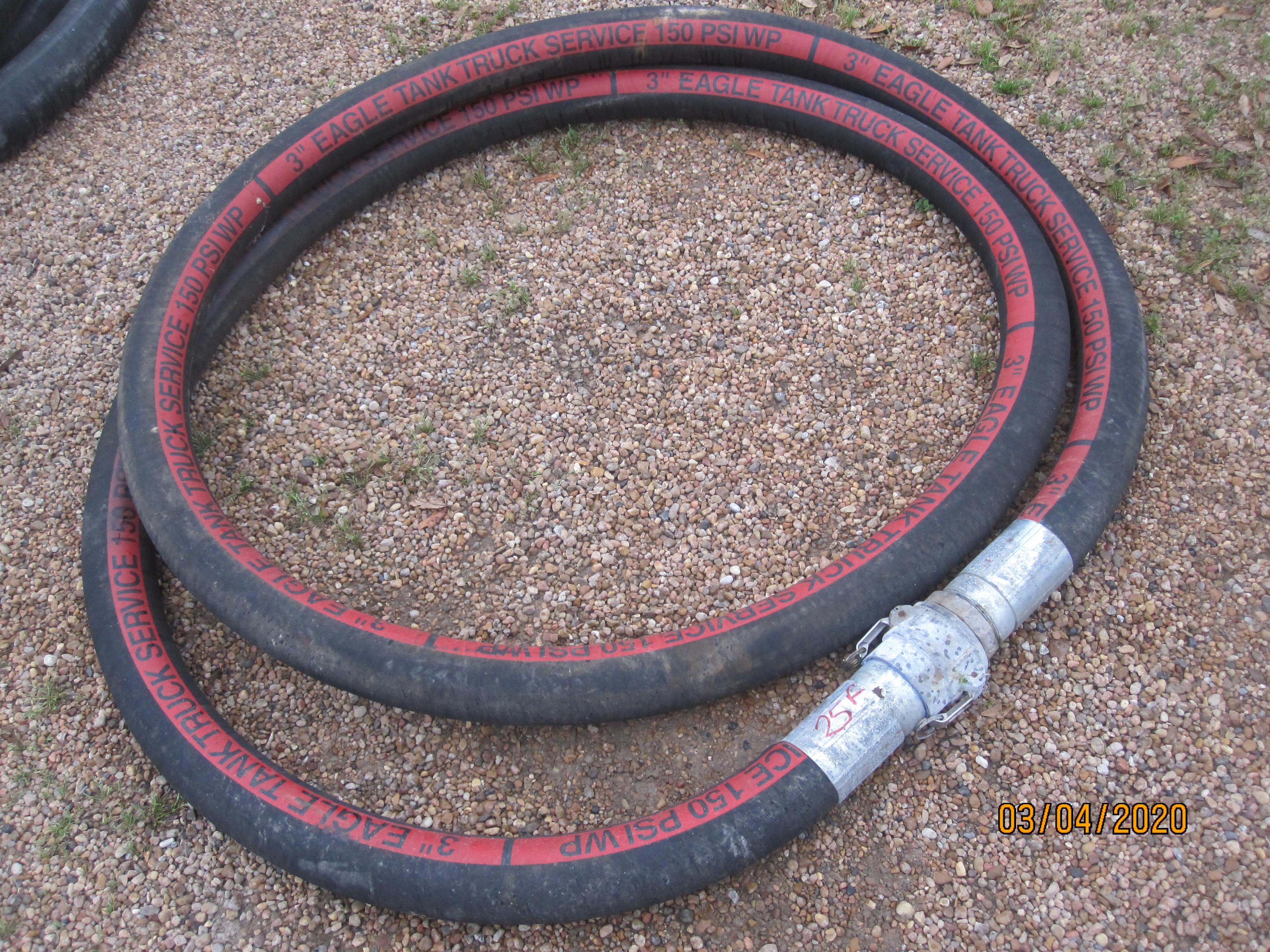 Lot of 7 Eagle Tank Truck Hoses