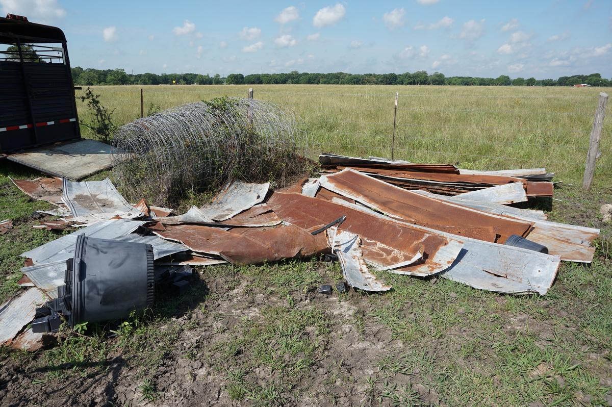 Pile of Old Tin and Fencing