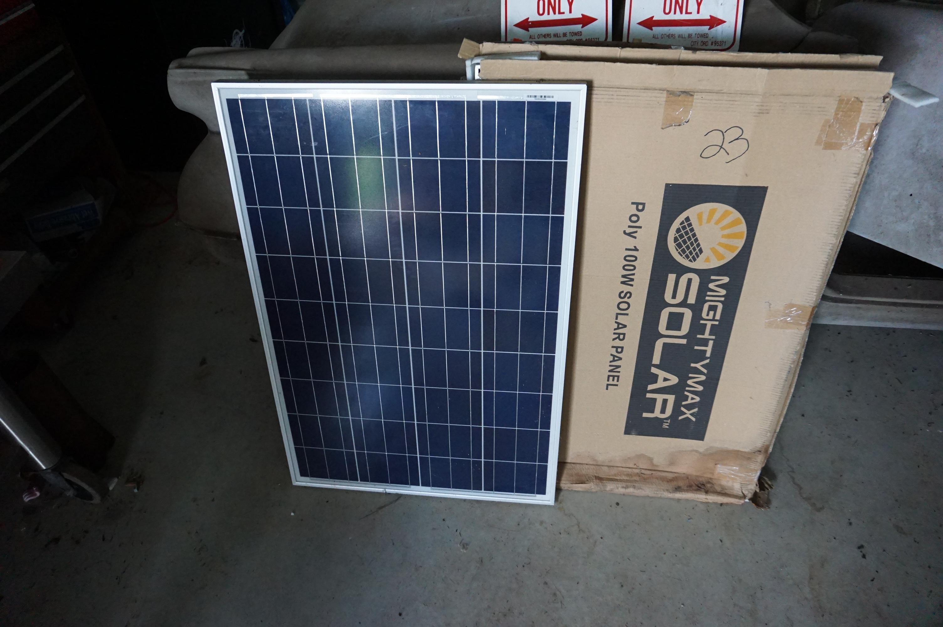 UN-USED Solar Panels, One Still in box