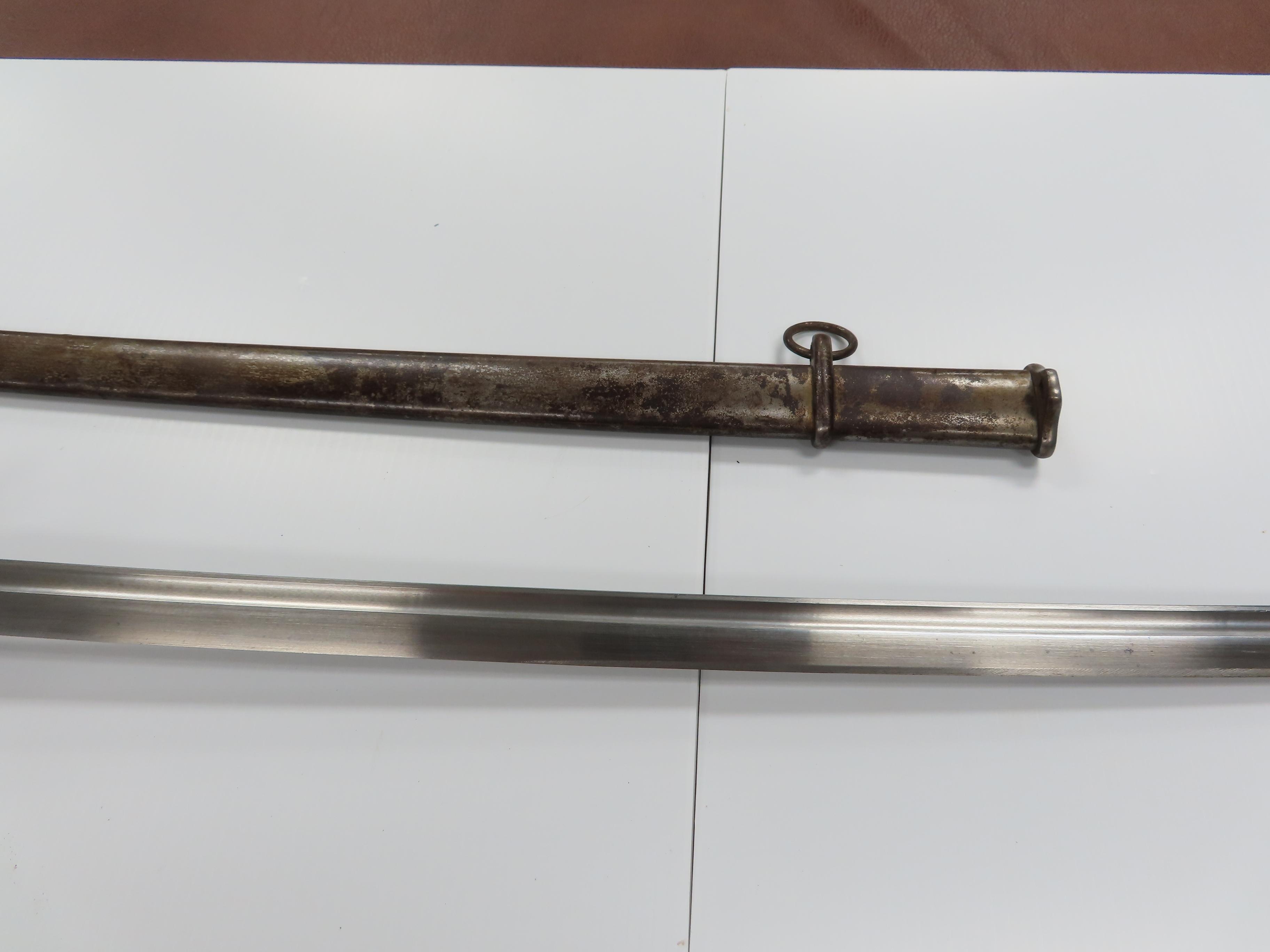 Imperial Japanese Cavalry Saber, 1900-1915, 30.5", Leather Fingerguard is still intact! Frydek, TX