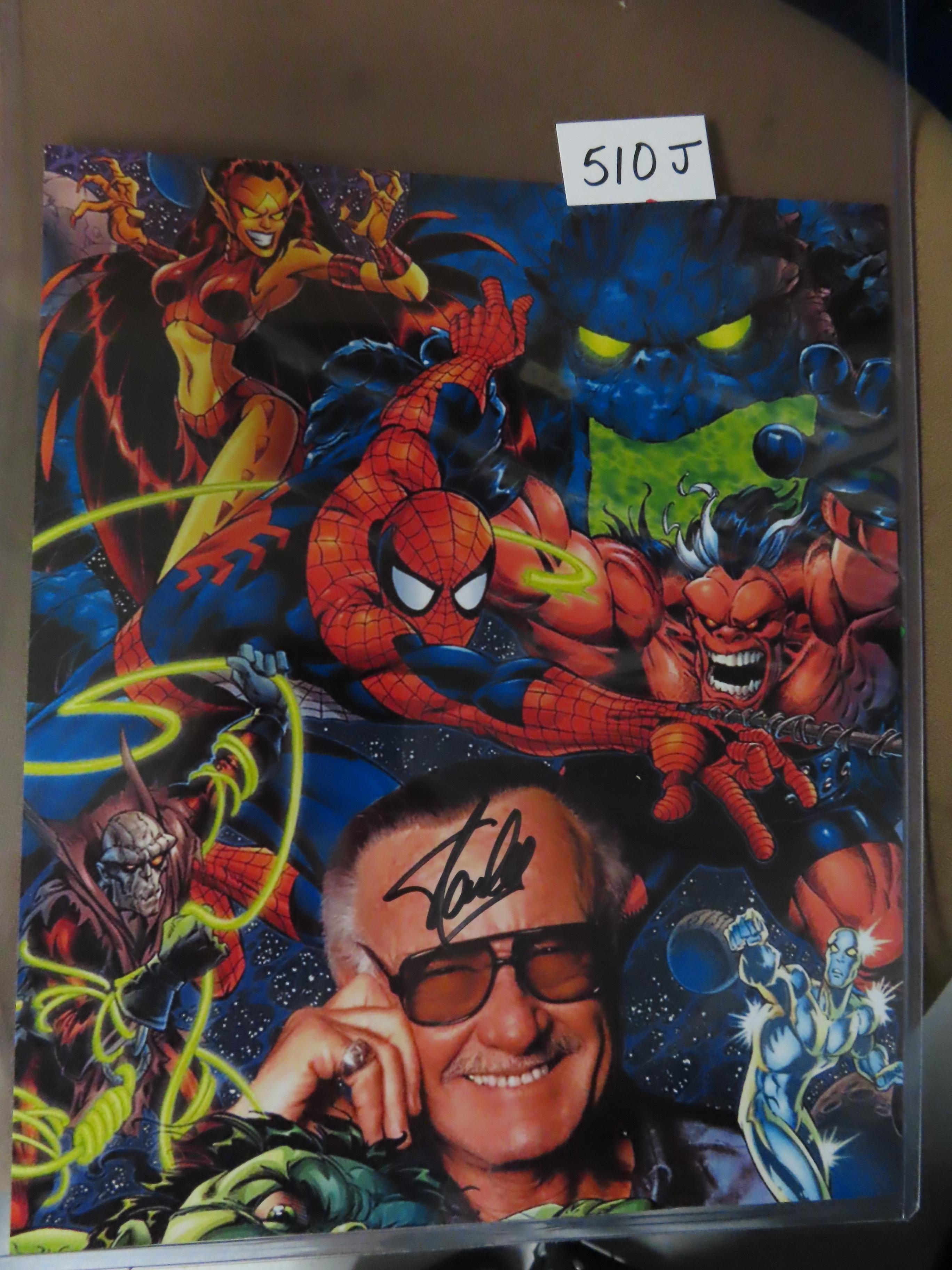 10.5" x 13" Signed Stan Lee Photo (cut down, odd size).