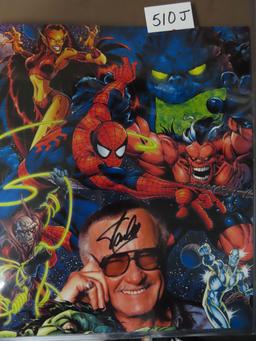 10.5" x 13" Signed Stan Lee Photo (cut down, odd size).