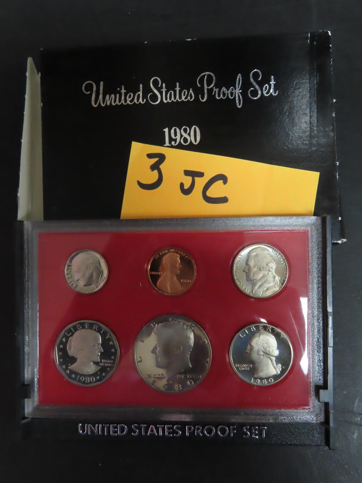 1980 U.S. Proof Set, Unopened from U.S. Mint. $1.91 Face Value