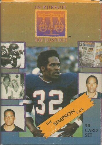 Factory Sealed "In Pursuit of Justice" 50 card set 1994 vintage The OJ Simpson Case, Unopened.