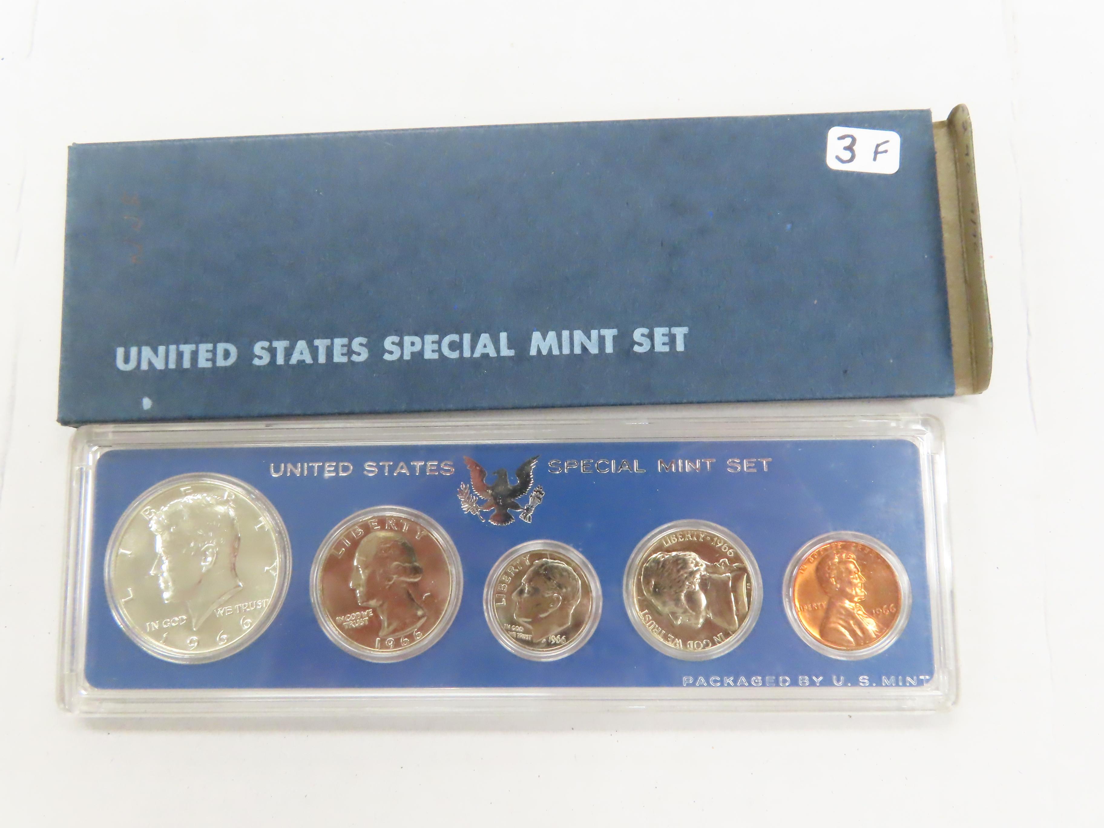 1966 U.S. Special Mint Set with 40% Silver Kennedy Half Dollar