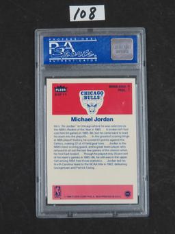 1986 Fleer Sticker Michael Jordan #8 PSA 9 MINT, Joe Colwin Collection #110