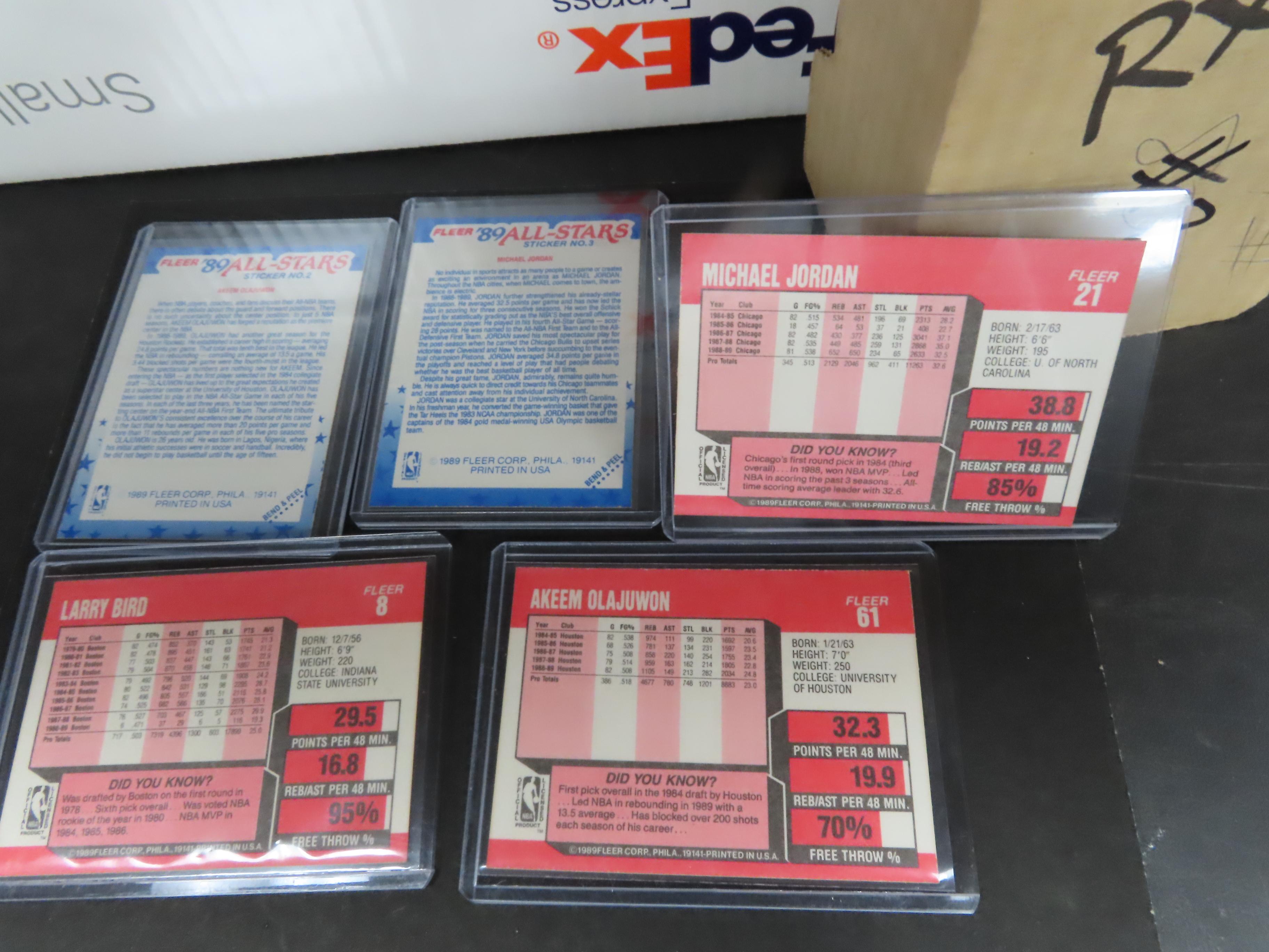 Complete: 1989-90 Fleer Basketball Complete Set (168) + Sticker Set (11) - Jordans