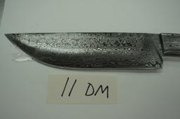 "HRADIL STEEL" Handmade Damascus Blade Chef's Knife with BONE Handle, 11.5" Hradil Steel Kitchen