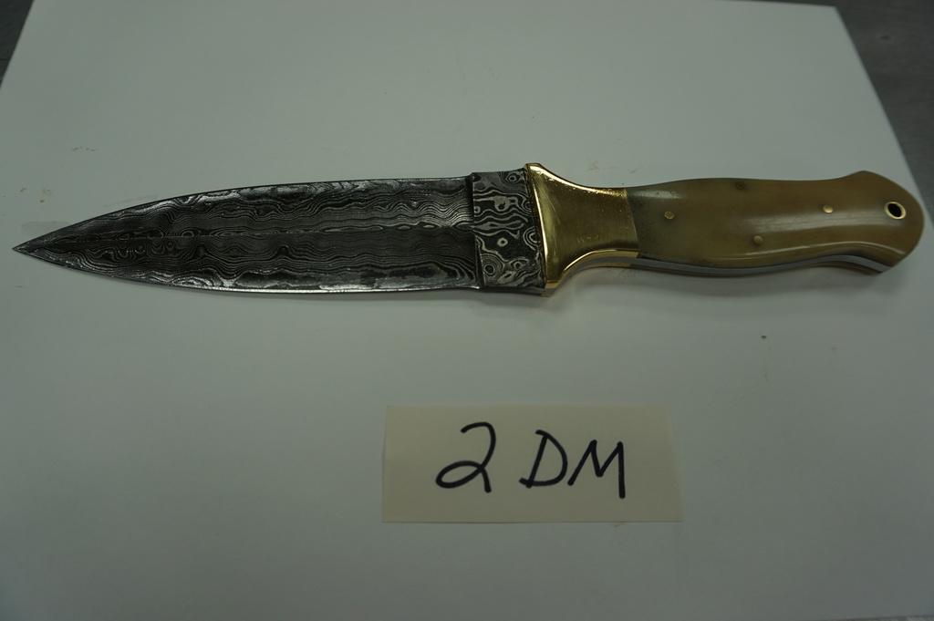 "HRADIL STEEL" Handmade Damascus Blade Dagger with Bone Handle, 10.5" Hradil Steel