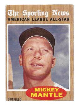 Vintage 1962 Topps Mickey Mantle The Sporting News All-Star Card #471