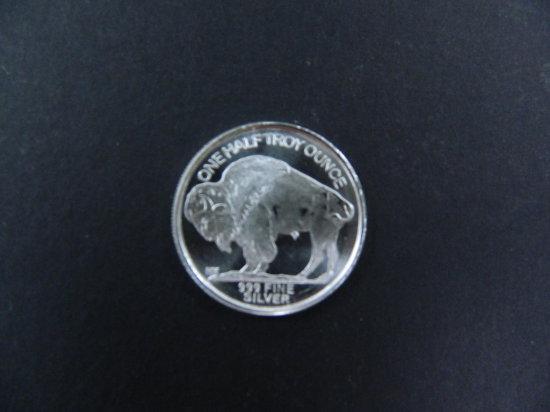 1/2 Ounce Fine Silver Bullion Round, Design will vary