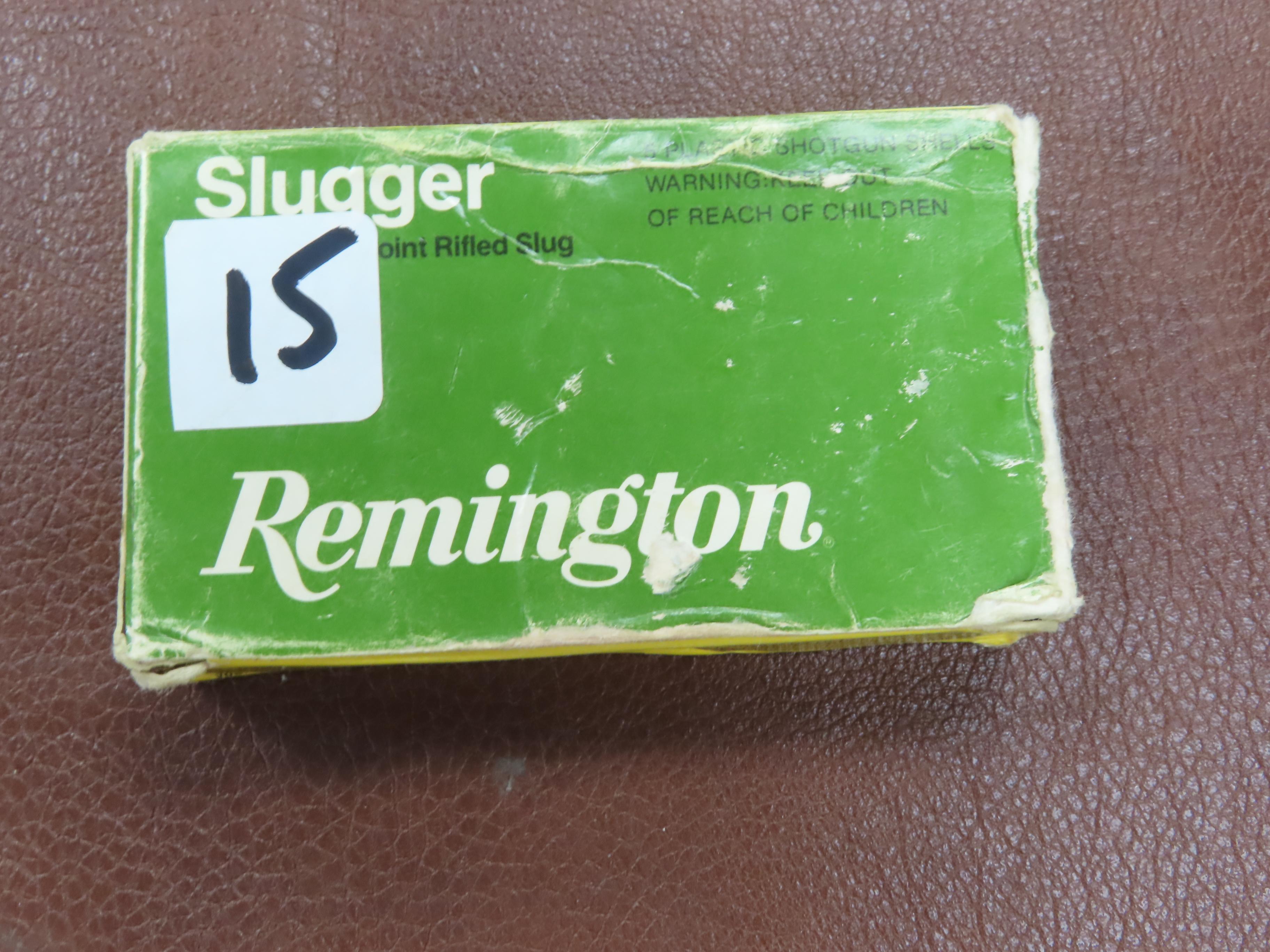 Vintage Remington Slugger, 12GA, 2 3/4", 1 oz Hollow Point Rifled Slug, Five (5) Per Box USA, SP12rS