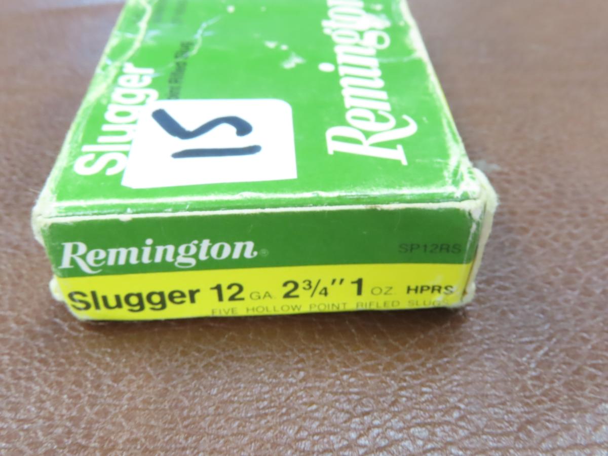 Vintage Remington Slugger, 12GA, 2 3/4", 1 oz Hollow Point Rifled Slug, Five (5) Per Box USA, SP12rS