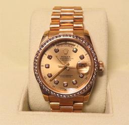 Gents Rolex 18KT Gold DayDate The President Wristwatch, Retail Value $23,000