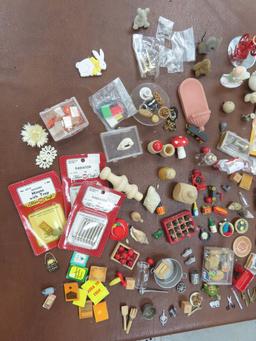 HUGE Doll House Accessories, Miniatures, High Value Lot!