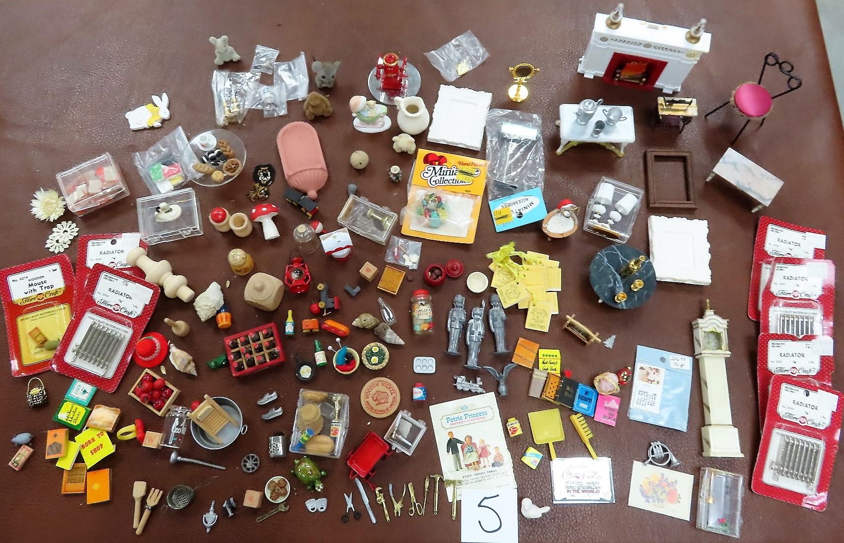 HUGE Doll House Accessories, Miniatures, High Value Lot!