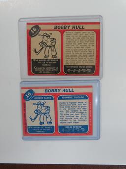 TWO (2) X the Money: 1968-69 TOPPS BOBBY HULL #16 HOCKEY CHICAGO BLACKHAWKS.Hall Of Fame.