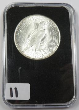 1925-S Silver Peace Dollar, AU58