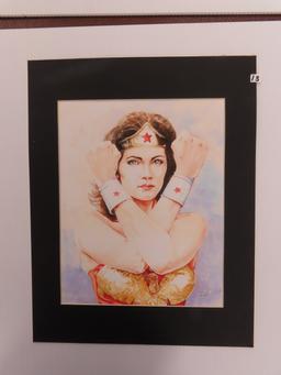 8"x10" (11"x14" Matted) Wonder Woman by Kevin Leen, Signed by Kevin Leen, comic illustrator. print