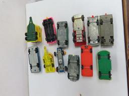 Twelve (12) Matchbox by Lesney, made in England Vehicles, 1960's. some have damage or loss