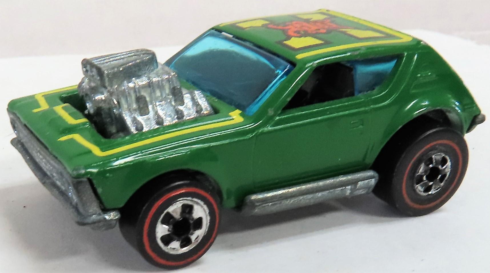 1975 (dated 1974) Hot Wheels Redline Gremlin Grinder, With Tampo Design! no licenese plate version