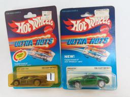 TWO (2) X The Money, 1983 Hot Wheels Ultra Hots, Unopened Incl. Predator and Sol-Aire CX-4.