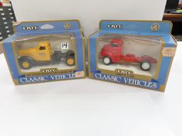 TWO (2) X The Money, 1988 ERTL Cab Trucks in Box INCL: Chevy and International KB-12