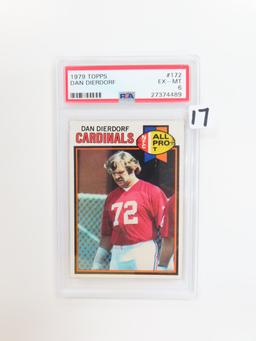 1979 Topps #172, Dan Dierdorf Rookie Card. PSA Graded SIX