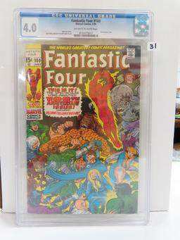 Bottom Part of Holder is CRACKED! July 1970 Fantastic Four #100, Stan Lee Story. CGC Graded 4