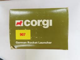 Corgi 907 GERMAN ROCKET LAUNCHER with Box .Made In Hong Kong (1983)
