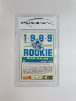 1989 Score # 257, Barry Sanders Rookie Card. BCCG Graded NINE